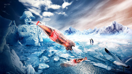 創(chuàng)意可口可樂合成海報練習(xí)